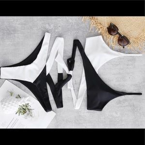 Zaful white and black bikini
